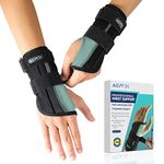 AGPTEK Wrist Support Brace with Metal Stabilizer, Wrist Splint for Carpal Tunnel, Hand brace for Arthritis, Sprains, Tendonitis and Joint Pain, Suitable for Left Hand, S：5.1-7.9in