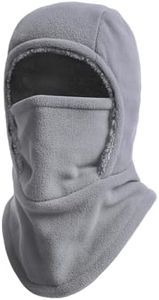 Balaclava Face Ski Mask, Weather Balaclava Face Cover Men Women Winter Scarf Motorcycle Mask Thermal Neck Warmer Hood Gaiter (Grey)