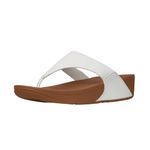 Fitflop Women's Lulu Leather Flip Flops, Toe-Post Sandals, Comfortable with Natural Arch Support - White Urban White 024-7 UK