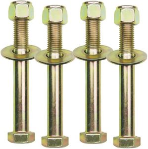 7/8" x 7" Hex Head Bolt by Color Galvanization with Nylon Lock nut and Large Size Washer Assortment Kit,Alloy Steel,Grade 8.(4pcs Pack),by Metalsuberg