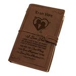 Engraved Leather Notebook To My Wife - Hand-Crafted Genuine Leather Journal for Writing, Poets, Travelers, as a Diary or Life Planner - Best Anniversary Mothers Day Birthday Gifts For Wife