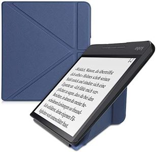 kwmobile Origami Case Compatible with Kobo Forma Case - Slim PU Leather Cover with Stand - Dark Blue