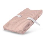 Changing Pad Cover, Ultra Soft Minky Dots Plush Changing Table Covers Breathable Mink Changing Table Sheets Cover Wipeable Changing Pad Covers for Infants Newborn Baby Girl Boy (Sepia Rose)