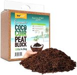 Coco Coir Brick 11 LB (5kg) - Premium Compressed Coconut Fiber Block for Indoor Plants, Seed Starting & Hydroponics - Low Salt Triple Washed - Expands to 75 Quarts - 100% Natural Peat Alternative