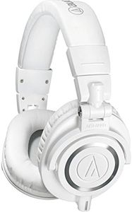 Audio-Technica ATH-M50x Over-Ear Professional Studio Monitor Headphones (Black) (NA, White)