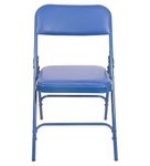 Grandwill Retro Folding Chair for Home/Study Chair and Restaurant Chair (Metal, Blue)