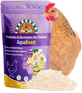 Buff Clucks AquaBoost Probiotic + Electrolyte Powder for Chickens – Natural Hydration & Gut Support Supplemnet for Daily Wellness & Egg Production - Safe for All Flocks & Ages - USA (8 oz)