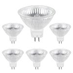 SCNNC MR16 Halogen Spotlight Bulbs 12V GU5.3 35W Dimmable, 400LM Warm White 2700K, GU5.3 Halogen Bulb 2 Pin for Track Lighting, Recessed Lighting, Exhibition Lighting, Landscape Lighting, Pack of 6