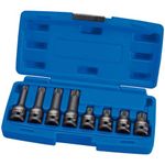 Draper 49460 1/2" Square Drive Tamper Proof Impact Spline Socket Set (8 Piece)