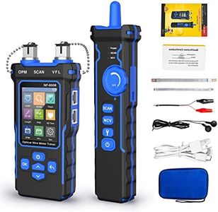 New Upgraded Network Cable Tester with Optical Power Meter VFL, CAT5 CAT6 Cable Toner Ethernet Cable Tester, RJ45 Network Tester for Telephone, Ethernet, Video, PoE Ethernet Tester Wire Tracer