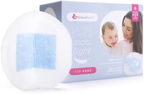 NatureBond Disposable Nursing Breast Pads Ultra Thin, Light, Contoured and Highly Absorbent Breastfeeding Milk Saver Pads (120 Pads)
