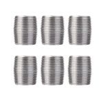 PIPE DÉCOR 1 in. x Close Galvanized Steel Nipple, Pre-Cut, for DIY Furniture Building and Regular Plumbing Applications, 6 Pack