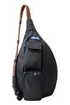 KAVU Mini Rope Sling Pack with Adjustable Rope Shoulder Strap - Jet Black