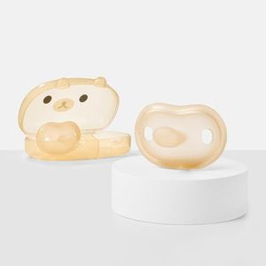 Thyseed Newborn Pacifiers 0-3 3-6 0-6 Months Ultra Light Silicone Baby Pacifier Girl Boy Infant Paci for Breastfed Babies Breastfeeding Pacii One Piece Flat Soothies for Sensitive Skin BPA Free 2 Pack