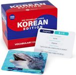 Briston Korean 300 Vocabulary Hangul Flash Cards – Educational Language Learning Resource Vocab with Pictures for Memory & Sight Words - Fun Game Play - Grade School, Classroom, or Homeschool Supply