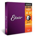 Elixir 16152 Strings Phosphor Bronze 12-String Acoustic Guitar Strings w NANOWEB Coating, Light (.010-.047)