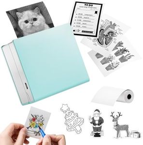 Memoking Sticker Printer Machine - 2" Mini Photo Printer - Thermal Mini Printer for Pad&Phone, M02 Inkless Bluetooth Printer Wireless - HD Sticker Maker Machine Printer for DIY,Memo,List,Photo Album