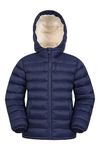 Mountain Warehouse Seasons Fur-Lined Kids Padded Jacket - Lightweight, Warm & Water-resistant Coat, For Boys & Girls - For Autumn Winter, School, Outdoors, Travelling Navy Kids Size 11-12 Years