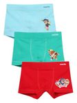 mackly Boys Paw Patrol Pack of 3 Boxer Briefs (Green/Red/Lt.Blue)