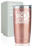 Onebttl Teacher Gifts Tumbler for Women Men, 20oz Stainless Steel Cup with Lid Straw for Teacher Day, End of School, Christmas - It Takes a Big Heart to Shape Little Minds