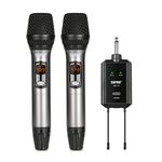 SGPRO Dual Handheld & Headset Portable Wireless Microphone Set with Rechargeable Receiver, 262ft Range, 32 UHF Channels – Ideal for Singing, Speaking, Hosting, and Teaching