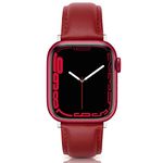 ZZL Compatible for Apple Watch Band 42mm(Series 10) 41mm 38mm 40mm Women, Soft Genuine Leather Bands Replacement Strap Compatible for iWatch Apple Watch Series 10 9 8 7 6 5 4 3 2 1 SE Sport Edition Women, Hibiscus Red