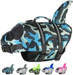 Doglay Dog Life Jacket, Ripstop Cute Shark Dog Life Jacket with Superior Buoyancy and Rescue Handle, Adjustable Dog Life Vests for Swimming Boating, Pet Flotation Vest for Small Medium Large Dogs