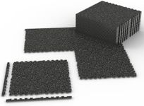 Mikolo 0.56 Inch Thick Gym Flooring for Home Gym, 36 Tiles Exercise Equipment Mats with EVA Foam and Rubber Top, Interlocking Puzzle Rubber Gym Flooring, Protective Flooring Mat