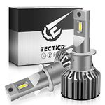 TECTICO H3 LED Headlight Bulbs 6500K Ice White 7000LM Ultra Bright Canbus Error Free 12V 55W Fog Light Mini Bulb HID Conversion Kit Replacement, 2 Lamps