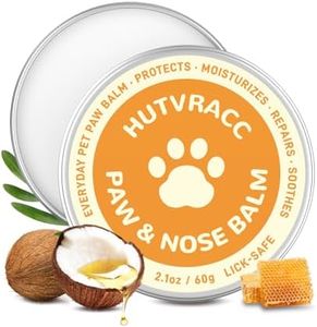 HUTVRACC Lick-Safe Dog Paw & Nose Balm | All-Natural Paw Wax with Shea Butter & Coconut Oil | Moisturizes Dry, Cracked Pads, Snout & Elbows | Horse Hoof & Joint Care| 2.1 oz(60g)