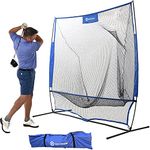 7x7 ft Golf Practice Hitting Net for Indoor Garage or Outdoor Backyard