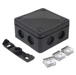 IP66 External/Outdoor Waterproof Junction Box (86x86x50mm +Connectors)