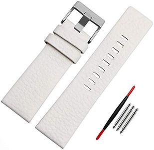 Diesel Calfskin Leather Watch Band Strap with Tool 22mm 24mm 26mm 28mm 30mm Replacement for Men's Diesel Watches…, 30mm