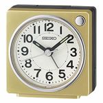 Seiko Fuji Dark Bedside Alarm Clock, Gold