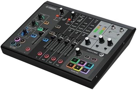 Yamaha AG08 Black 8-Channel Live Streaming Loopback Mixer/USB Interface with Steinberg Software Suite
