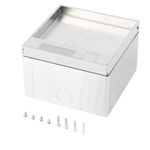 Embedded Socket Box, Embedded Power Socket, Stainless Steel Waterproof Dual Outlets Universal Desktop Floor Power Socket with Flame Retardance