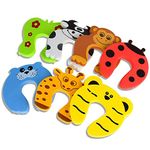 Door Stopper, Laniakea® 7 Pcs Child Safety Animal Cushion Hinge Door Stop Decorative Rubber Cat Finger Protector Pinch Finger Guard Security