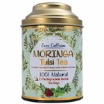 Sancha Tea Boutique, Moringa Tulsi Tea, Herbal Tea Bags, 25 Pyramid Tea Bags, Caffeine Free Tea