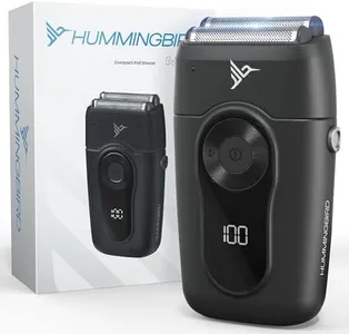 HUMMINGBIRD MK2 Compact Foil Shaver – No Nick, No Cut, No Razor Burn Face Shaver for Men, Portable USB C Rechargeable, Dual Foil Flex Head Electric Razor, LED Display, Travel Head & Facial Groomer