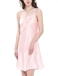 LilySilk Real Silk Nightgown for Women 19 Momme 100% Pure Silk Ladies Chemise L, Light Pink