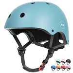 XJD Kids Helmet Toddlers Bike Helmet Age 3-13 Years Adjustable Skateboard Helmet for Cycle BMX Scooter Roller Skating for Children Boys/Girls (Dusty Blue, Small: 2-8 Years Old)