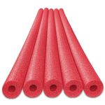 Oodles of Noodles Deluxe Foam Pool Swim Noodles - 5 Pack Red