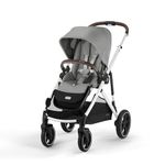 CYBEX Gold Gazelle S Stroller, from Birth to Approx. 4 Years, max. 22 kg (Single Mode) / 2X 22 kg (Duo Mode), All-in-1 System with 20+ configurations, Stone Grey