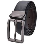 Labnoft Men's Pu Leather Reversible Belt (Black, BELT-005-XL)