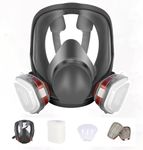 sykua Full Face Mask - Reusable Full Face Respirator Mask with Filters for Spray Painting, Chemical, Sanding, Building Work, and Fine Gas Dust
