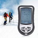 Altimeters Electronic Altitude Meter, 8 in 1 Portable Handheld Altitude Gauge,Blue LED Backlight Thermometer, Electronic Navigation Mountaineering Equipment Navigation Altitude Meter for Climbing