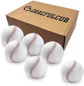 Gracfulcub Baseball Ball, Official Game Baseballs for Youth and Adult Baseball Players Training, Official Size and Weight Suitable for Batting Fielding Hitting Pitching Practice(Hard Ball 6pc)