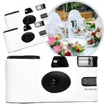 H&H Photo Supply Disposable Cameras Bulk (3 Pack) – White Single Use Camera Set: Perfect for Weddings, Baby Showers, Birthday Parties & All Events – 35mm ISO 400 Film, 27 Exposures, Easy-to-Use