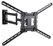 VideoSecu 24" Long Arm TV Wall Mount Low Profile Articulating Full Motion Cantilever Swing Tilt wall bracket for most 22" to 55" LED LCD TV Monitor Flat Screen VESA 200x200 400x400 up to 600x400mm MAH