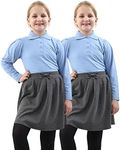 GW CLASSYOUTFIT 2X BoysGirls Plain Long Sleeve Polo School Shirts Uniform PE Top Kids Tops Shirt (5-6 Years, 2X Girls Blue Long Sleeve)